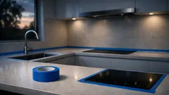 The move-in masking tape trick that keeps kitchen seams clean for weeks
