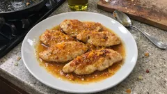 Italian-Style Orange Chicken Breast with a Bright White Wine Pan Sauce