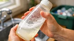 How to rinse an empty mayo bottle for recycling (no hot water or detergent needed)