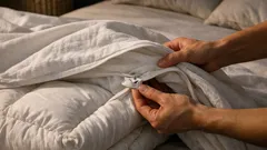 How to put on a doona cover fast using the inside-out flip method
