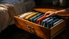 How to fit bulky winter clothes in one drawer with file folding