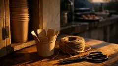 Don’t toss takeaway cups: turn one into a chic jute twine basket in 30 minutes