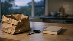 Turn a paper shopping bag into a fitted DIY book cover in minutes