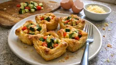 Air Fryer Puff Pastry Veggie Baskets—Crisp, Cheesy Bites in 25 Minutes
