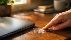 Remove sticker residue fast with the tape-lift trick (no harsh chemicals needed)