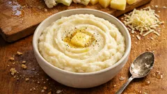 Creamy Cauliflower-Potato Mash with Parmesan—A Lighter Side for Any Dinner