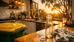 How to remove a stuck plastic ring from a glass sauce bottle in seconds