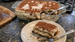 Christmas Tiramisu in One Dish—Custard-Based Mascarpone Cream (No Raw Eggs)