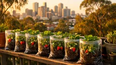How to grow strawberries in a Ziploc bag planter on your balcony