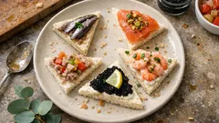 Easy Christmas Tartines: 5 No-Cook Seafood Canapés for a Festive Platter