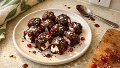 Chocolate-Dipped Pomegranate Greek Yogurt Bites — a Freezer Snack With Real Crunch