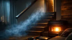 Cold air pouring down the stairs? The simple door habit that keeps your living room warmer