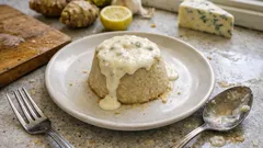 Creamy Jerusalem Artichoke Flans with Warm Gorgonzola Sauce