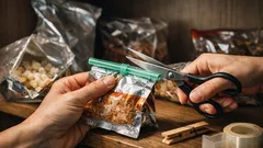 This straw hack seals snack bags tight without clips or tape