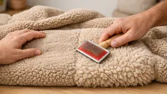 How to re-fluff a flattened boa jacket fast using a $2 pet brush