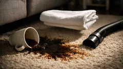 How to get coffee out of carpet fast without scrubbing it in