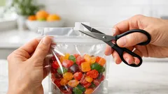 The 30-second scissors trick that makes gummy bags easy to open and reseal