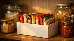 This tissue box hack keeps packet noodles from sliding all over your pantry